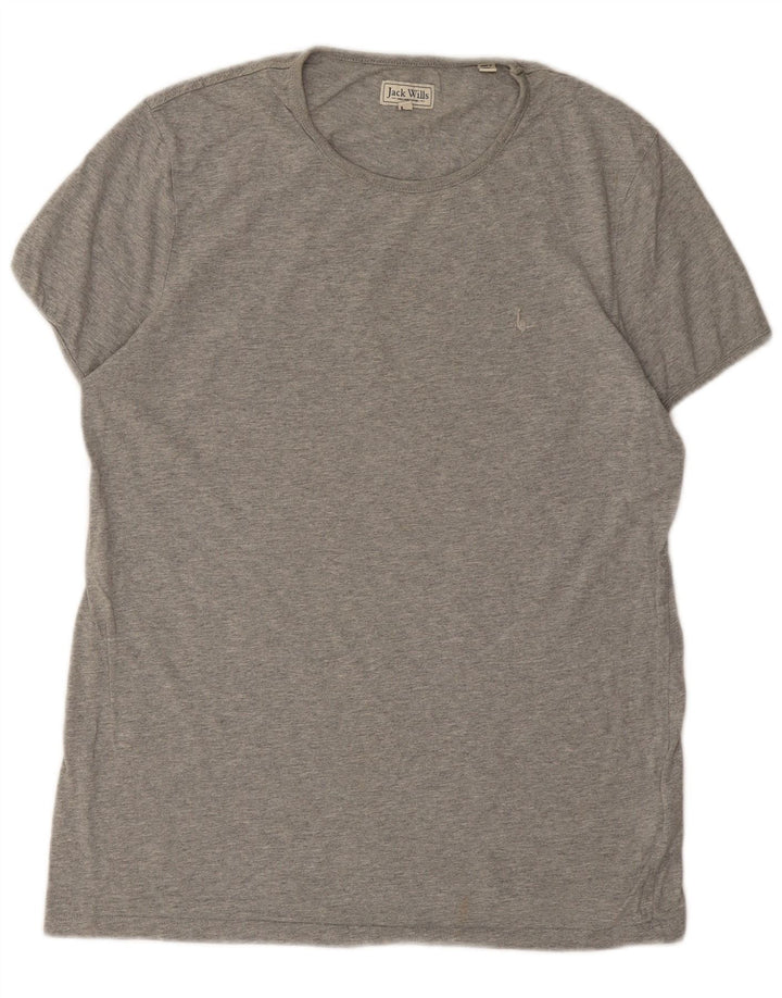 Camiseta Jack Wills para hombre Top de algodón moteado gris medio
