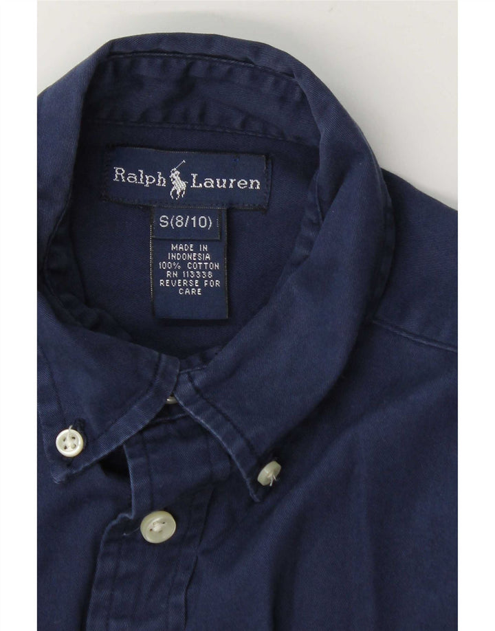 Ralph Lauren Camisa Niño 8-9 Años Pequeña Azul Marino Algodón