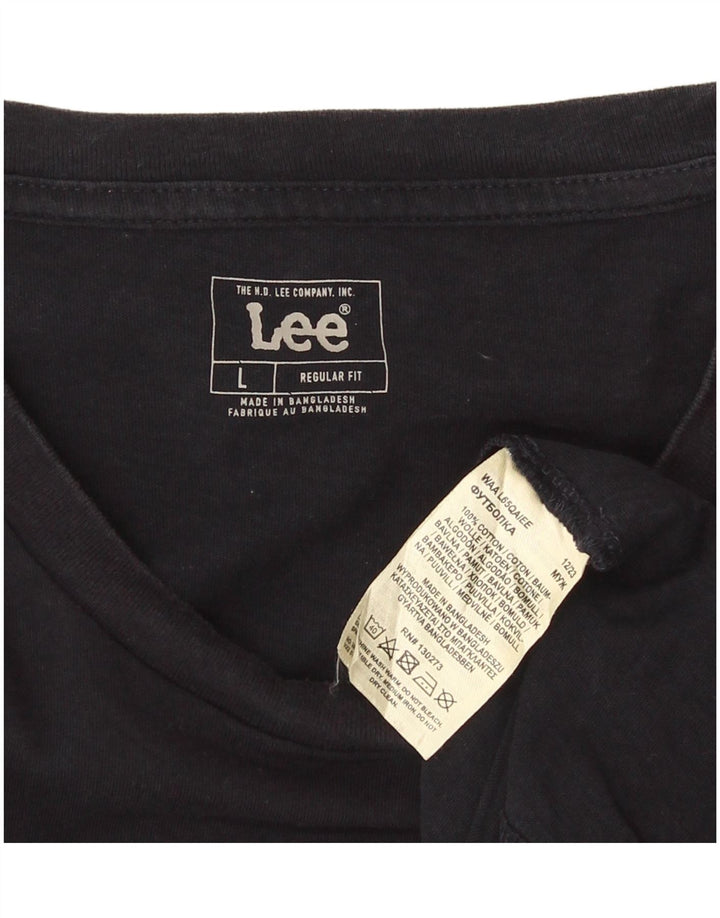 Lee - Camiseta gráfica para hombre, talla grande, algodón azul marino