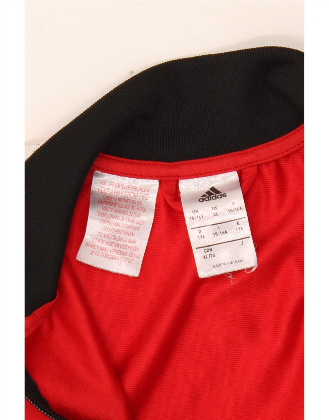 ADIDAS Chaqueta de chándal para niño 15-16 años Rojo Colorblock