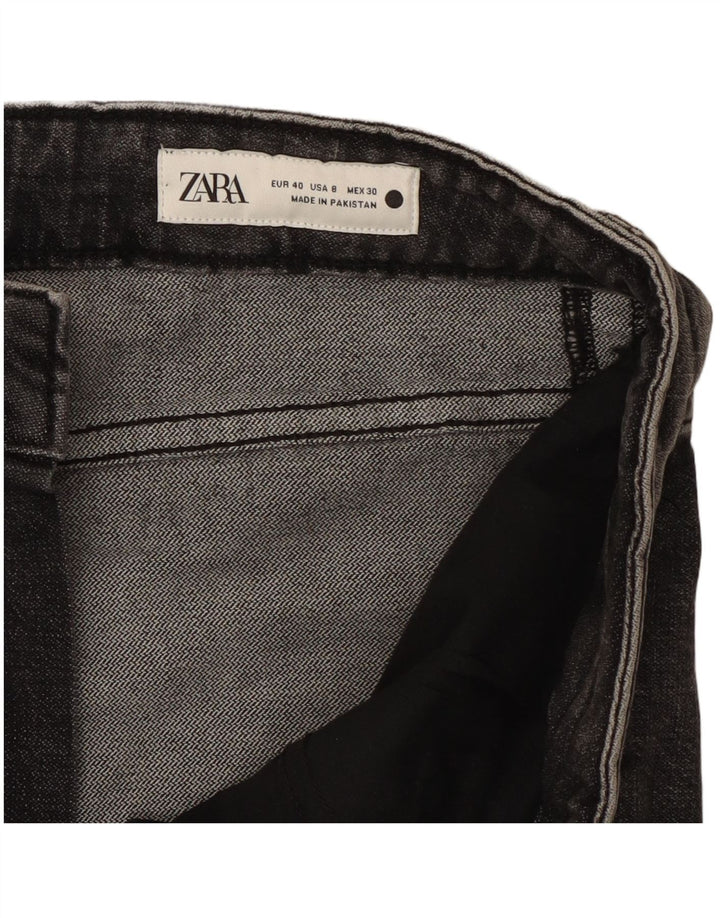 Zara Jeans Rectos Mujer EU 40 Medium W30 L26 Gris