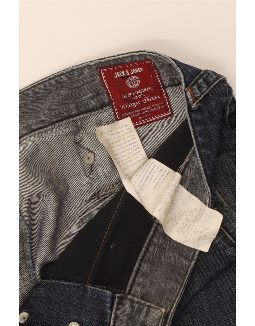 JACK & JONES Vaqueros rectos para hombre W36 L29 Algodón azul