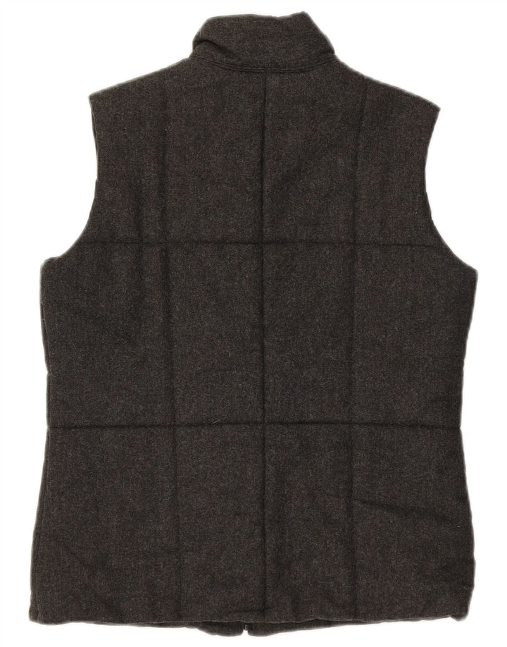 MARKS & SPENCER Womens Padded Gilet UK 10 Small Grey Polyester