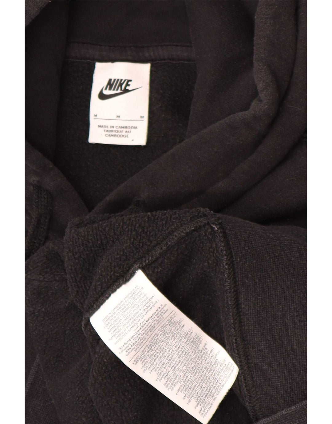 Nike Jersey con capucha holgado de algodón negro mediano para hombre