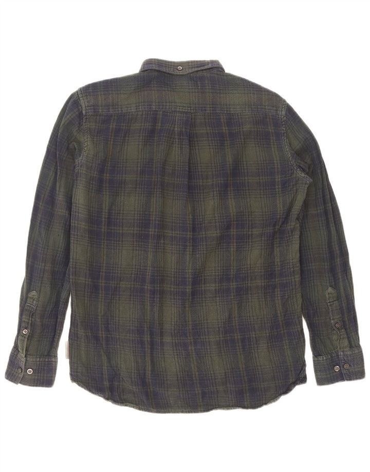 Camisa de franela para hombre de French Connection, algodón a cuadros verdes grandes