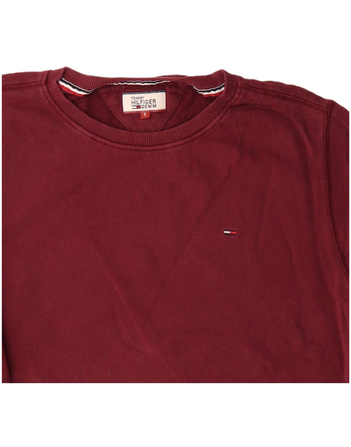 Tommy Hilfiger Hombre Sudadera Jumper Small Rojo Algodón