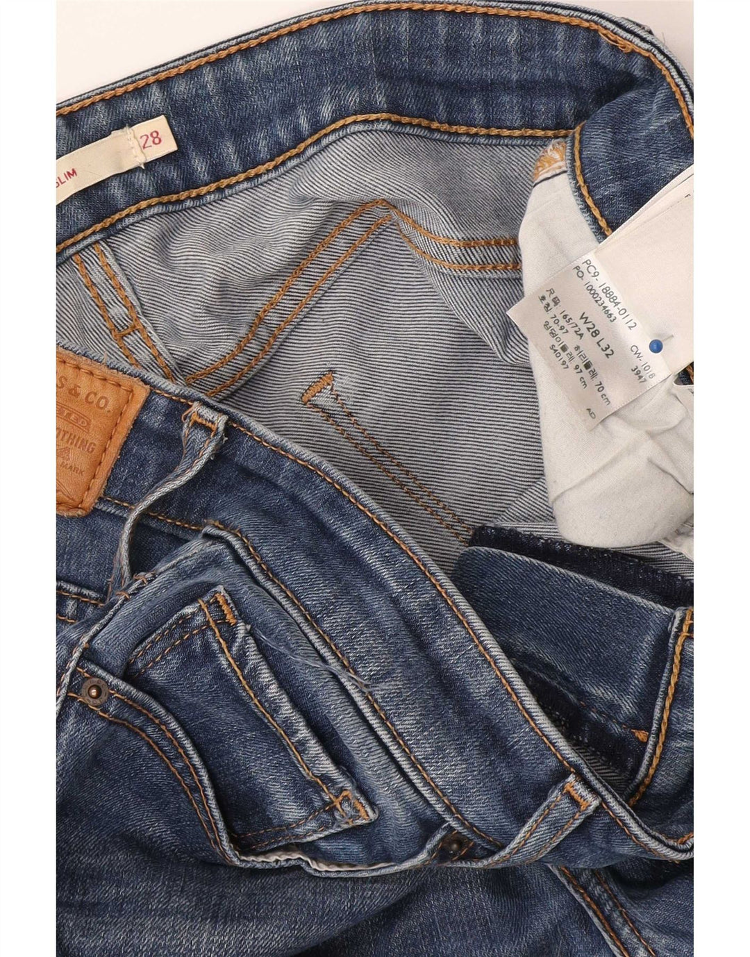 Vaqueros Levi's Mujer 712 Slim W28 L32 Lyocell Azul