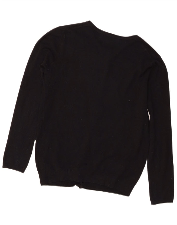 Zara Mujer Cárdigan Suéter UK 12 Mediano Negro