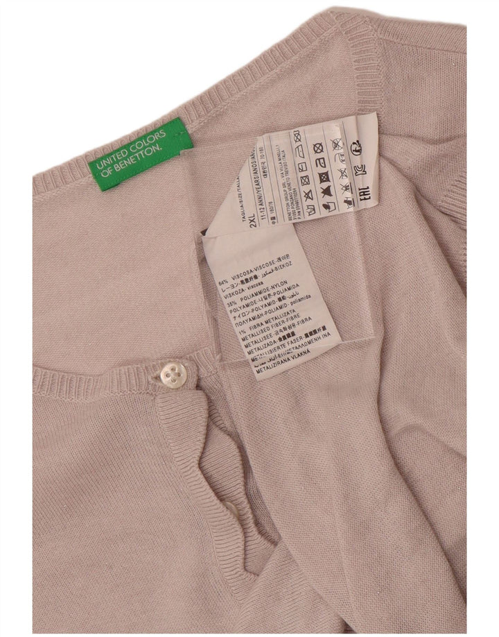 BENETTON Cárdigan Niña 11-12 Años 2XL Viscosa Rosa