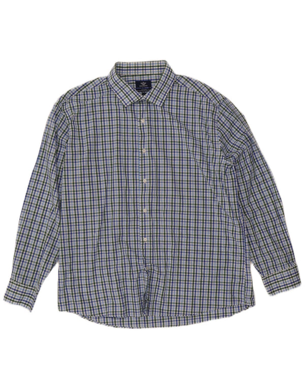 DOCKERS Camisa ajustada para hombre Talla 17 1/2 XL Algodón a cuadros multicolor
