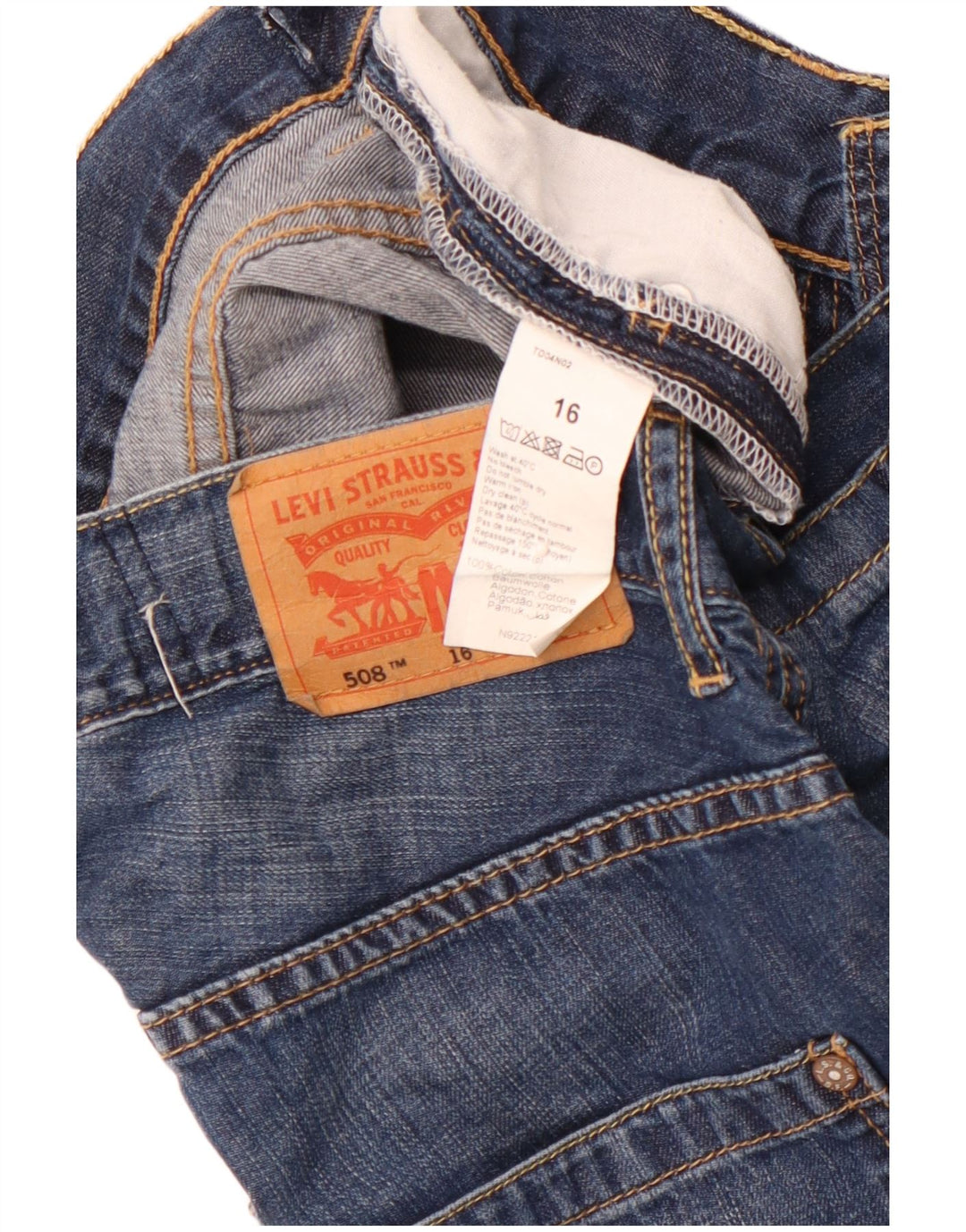 LEVI'S Shorts Vaqueros 508 Regular para Niña 15-16 Años W26 Algodón Azul