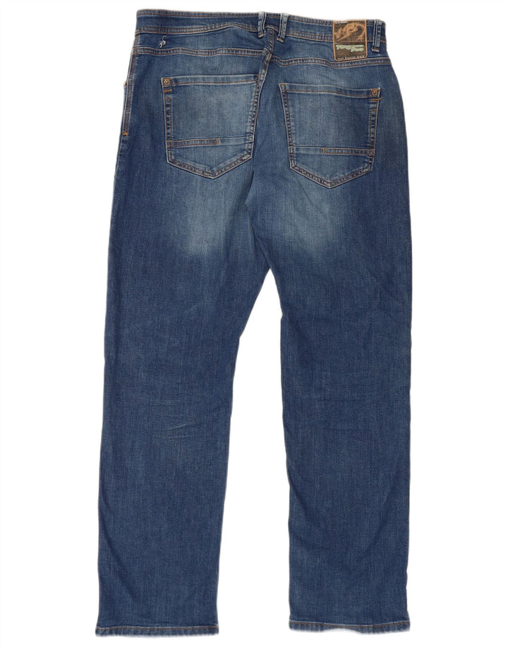 Kangaroo Poo Vaqueros rectos para hombre W36 L32 Algodón azul