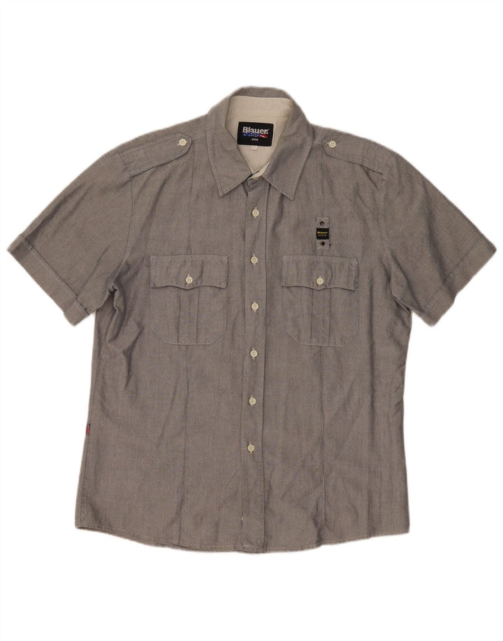 Blauer Camisa Manga Corta Hombre XL Gris Algodón