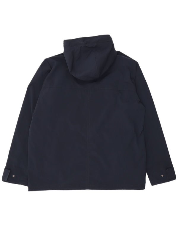 Jack Wolfskin Chaqueta cortavientos con capucha para hombre UK 48 2XL Azul marino Poliéster