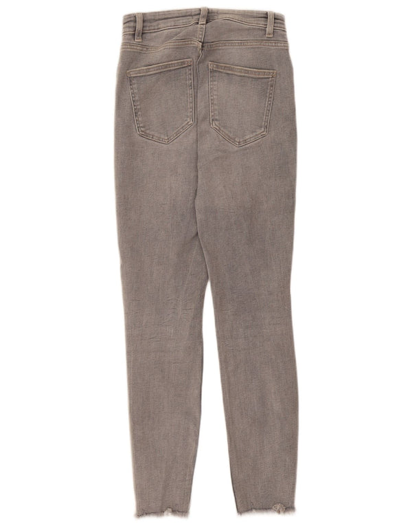 Zara Vaqueros pitillo desgastados para mujer EU 36 XS W26 L28 Gris