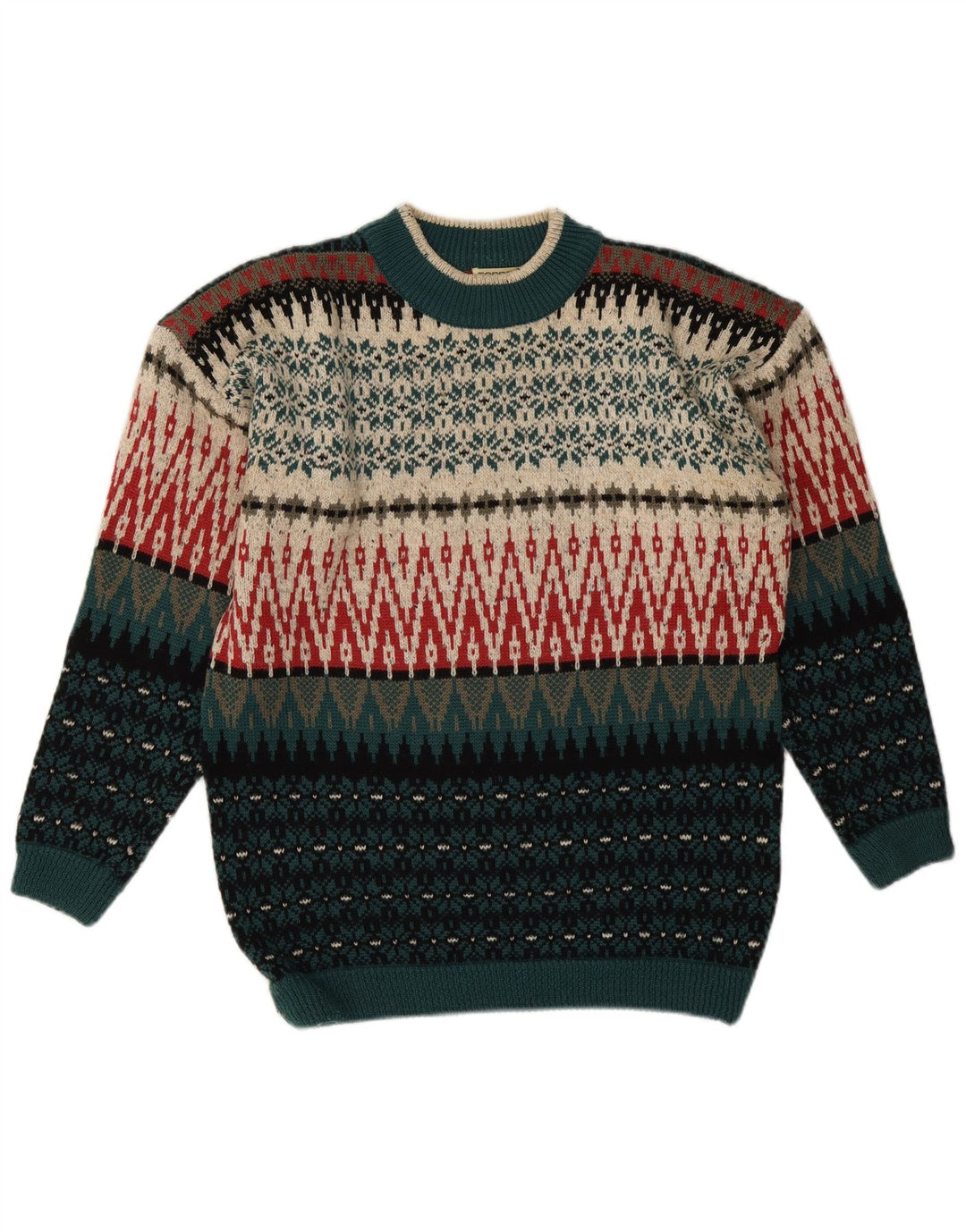 Esprit Suéter tipo jersey con cuello redondo para mujer EU 40 Medium Multicolor Fair Isle