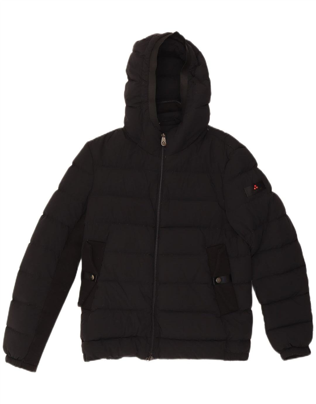 PEUTEREY Womens Oversized Hooded Padded Jacket UK 10 Small Black Nylon Vintage PEUTEREY and Second-Hand PEUTEREY from Messina Hembry 