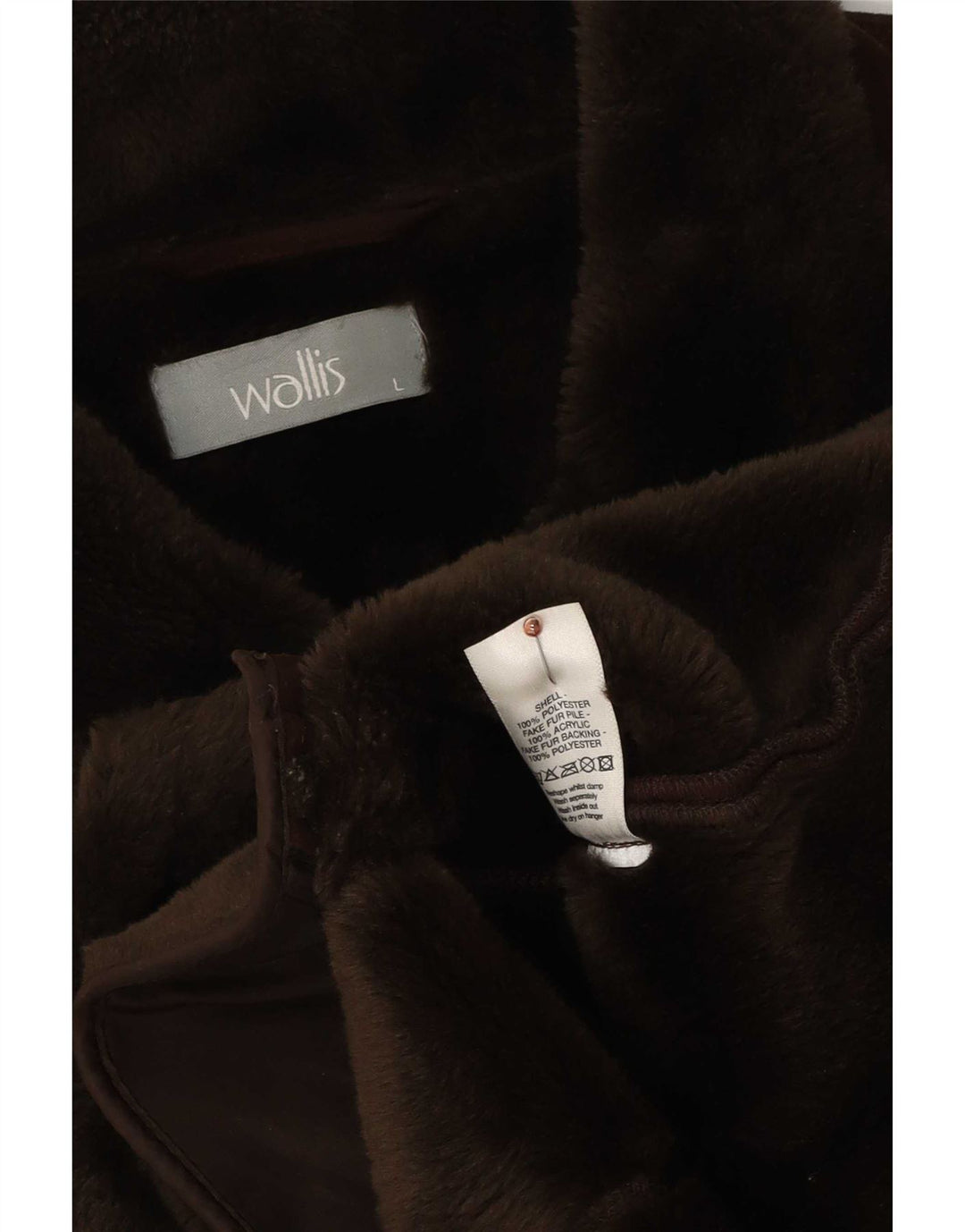 Wallis Abrigo Sherpa extragrande para mujer Reino Unido 46 Acrílico marrón grande