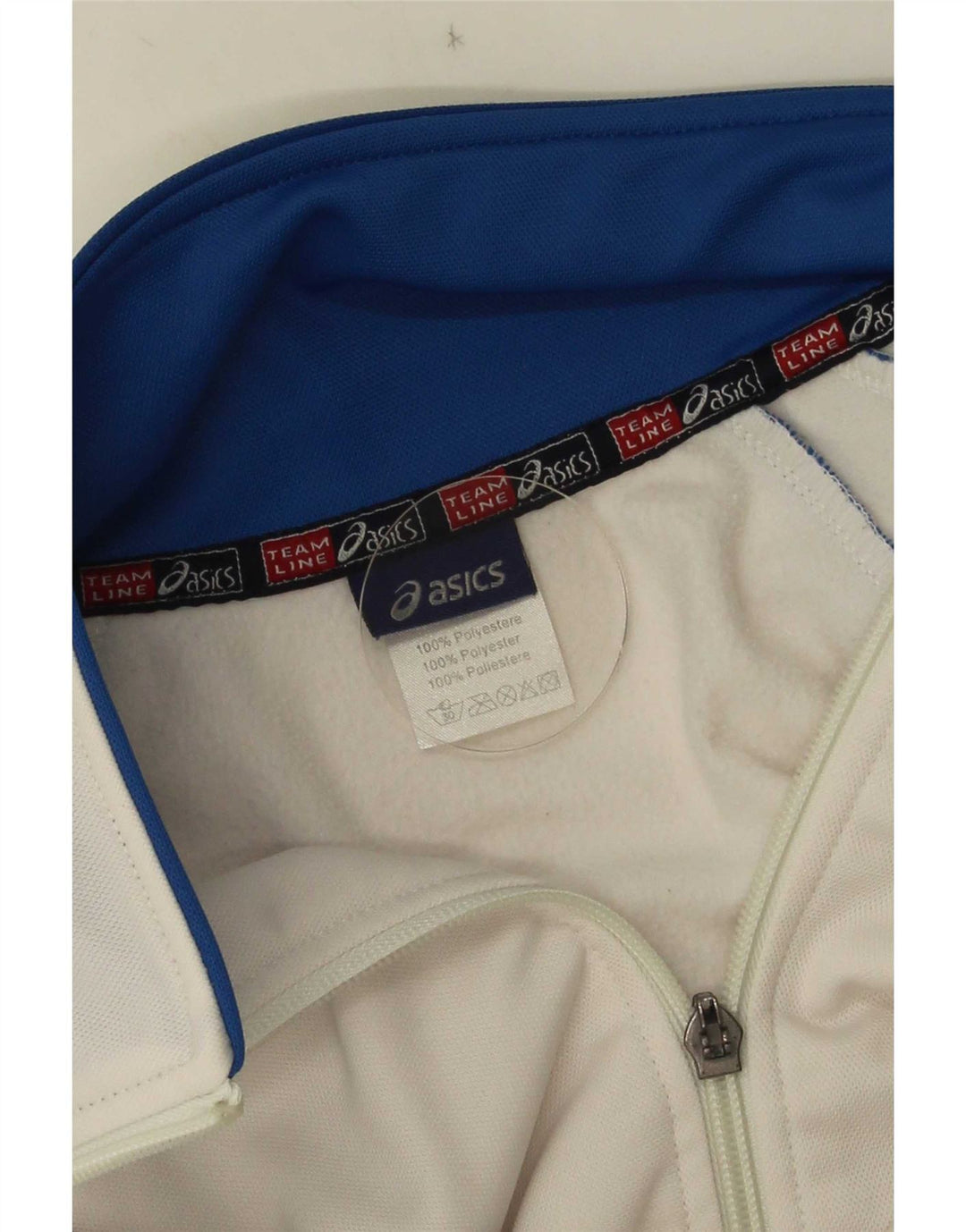 Asics Hombre Chándal Top Chaqueta Pequeña Poliéster Blanco