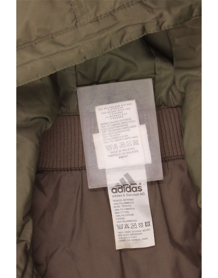 Adidas Chaqueta cortavientos con capucha para niño 15-16 años Caqui Poliamida