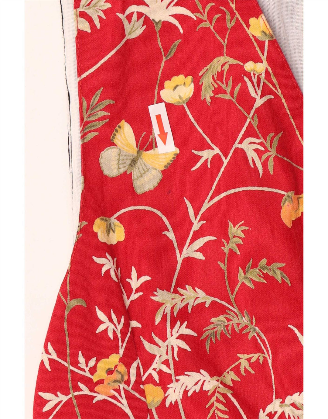 Vintage hombres regular chaleco pequeño rojo floral