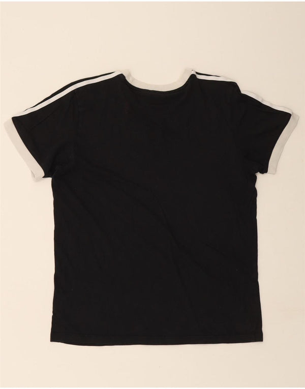 ADIDAS Camiseta para mujer Top UK 12 Mediano Negro Algodón