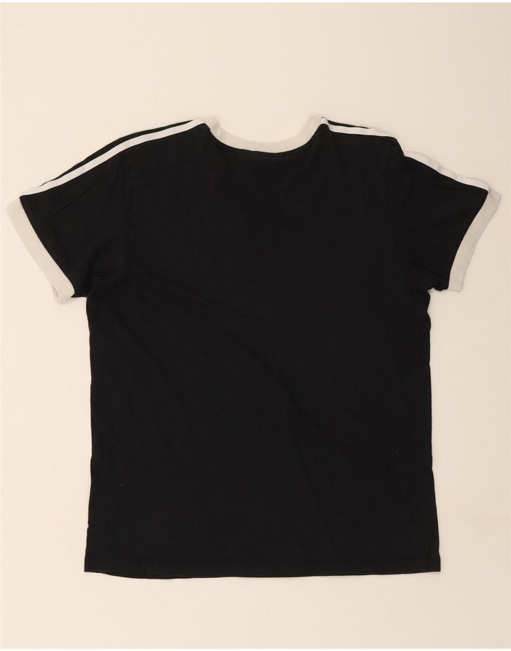 ADIDAS Camiseta para mujer Top UK 12 Mediano Negro Algodón