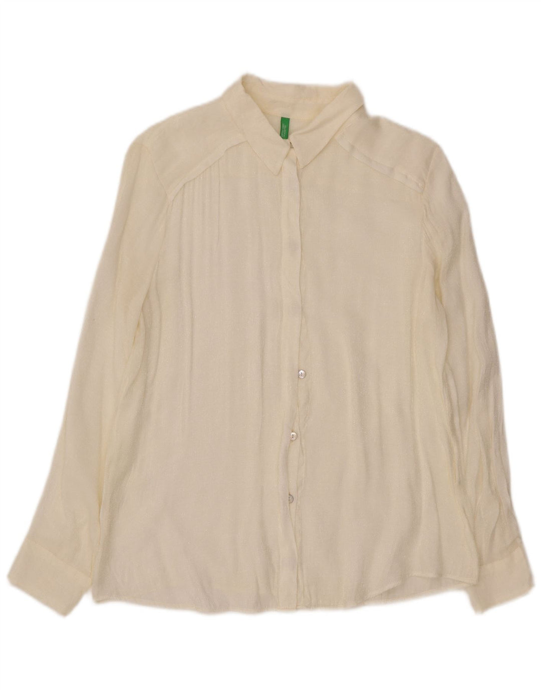 Camisa Benetton Mujer ES 40 XL Blanco