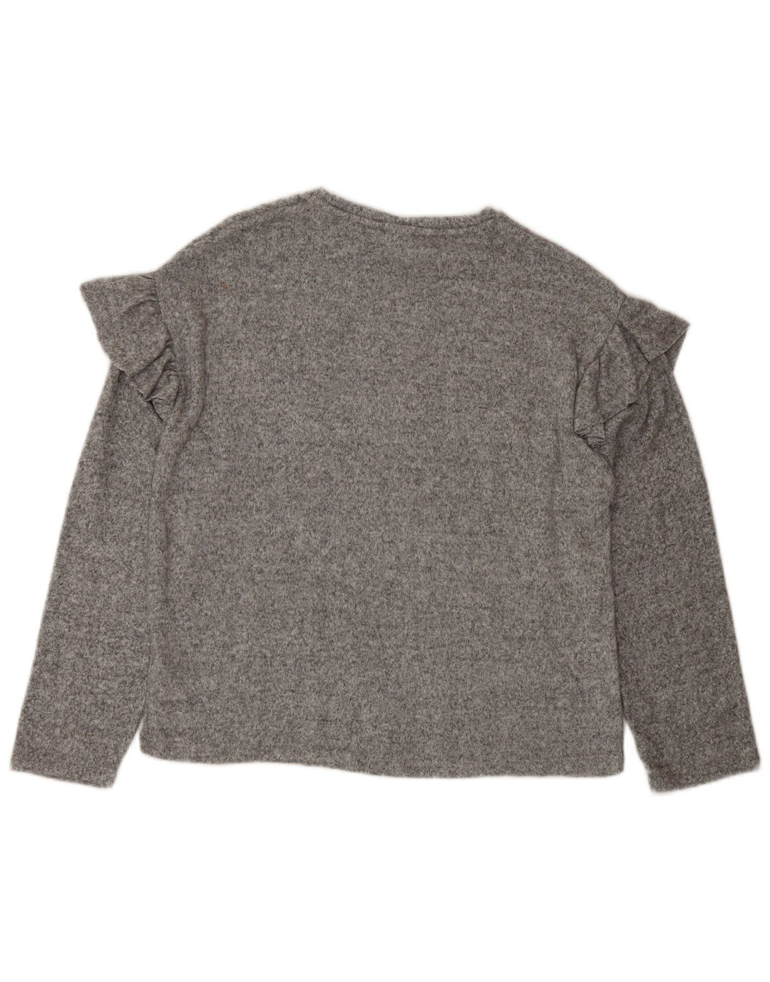 Zara Top Niña Manga Larga 13-14 Años Poliéster Moteado Gris