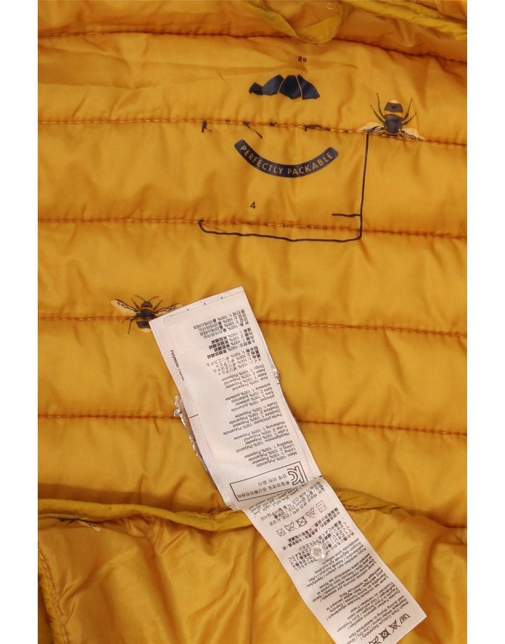 Chaqueta acolchada con capucha para mujer Joules UK 44 Poliamida amarilla mediana