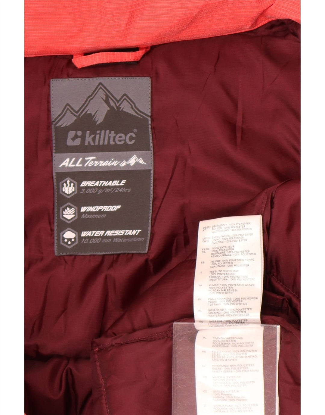 Killtec Chaqueta Acolchada Extragrande con Capucha para Mujer UK 40 XL Poliéster Rojo