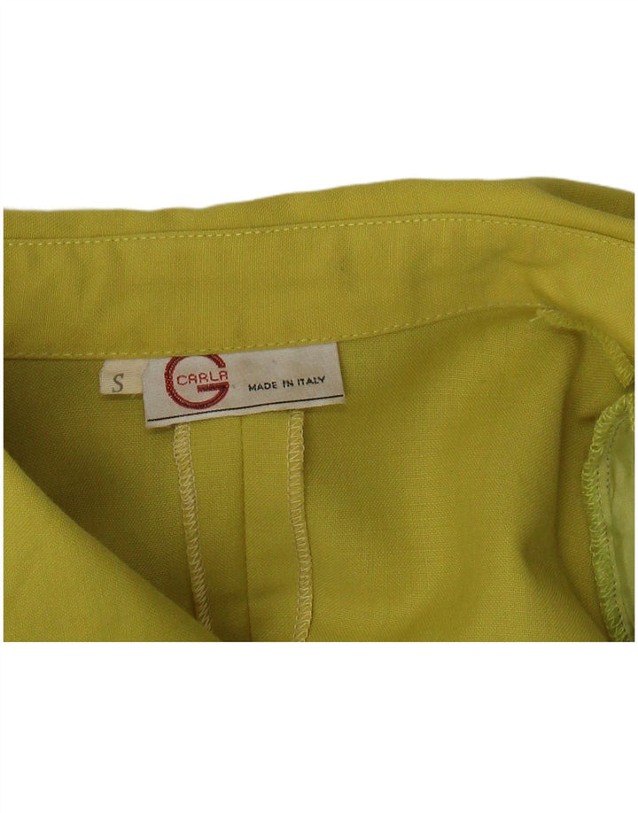 Carla G Chaqueta Blazer de 3 Botones para Mujer UK 10 Small Yellow