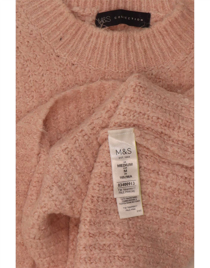 Marks & Spencer - Jersey con cuello alto para mujer, talla 40, color rosa mediano
