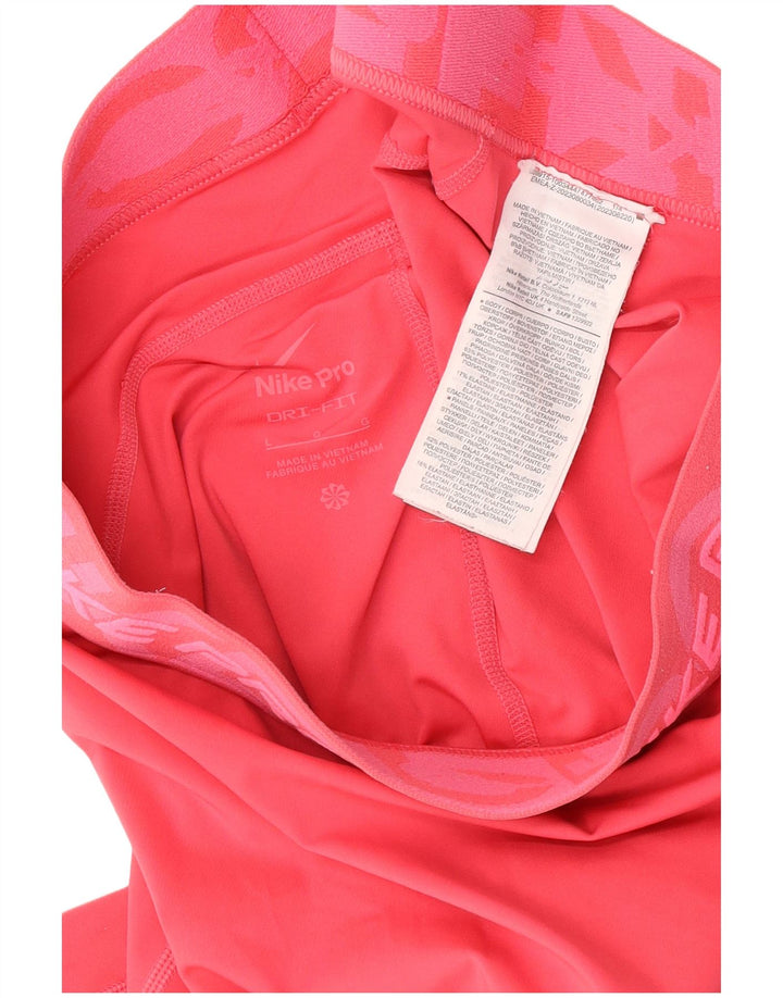 Nike Dri Fit Graphic Capri Leggings para mujer, talla 40, poliéster rosa grande