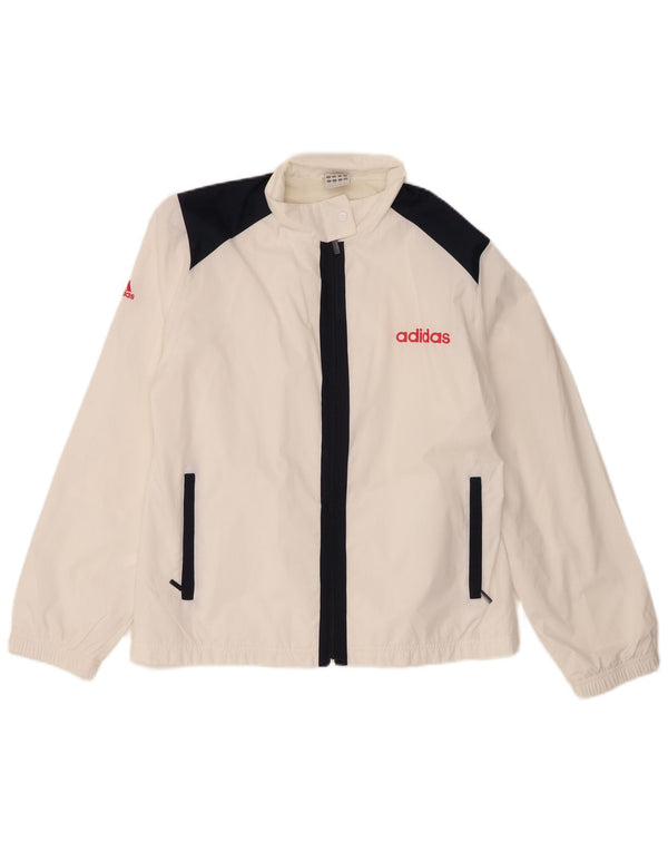 Adidas - Chaqueta de chándal para mujer, talla 40, talla grande, color blanco, poliéster