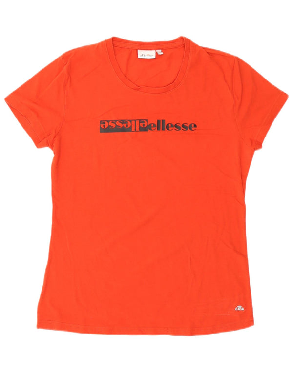 Ellesse Camiseta gráfica para mujer Top UK 40 XL Algodón naranja