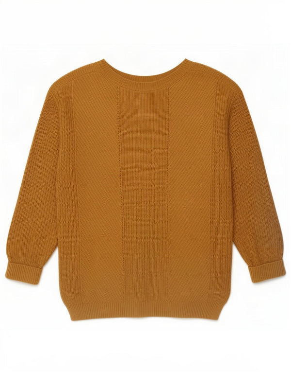Marks & Spencer Suéter tipo jersey con cuello barco para mujer Reino Unido 14 Algodón amarillo mediano