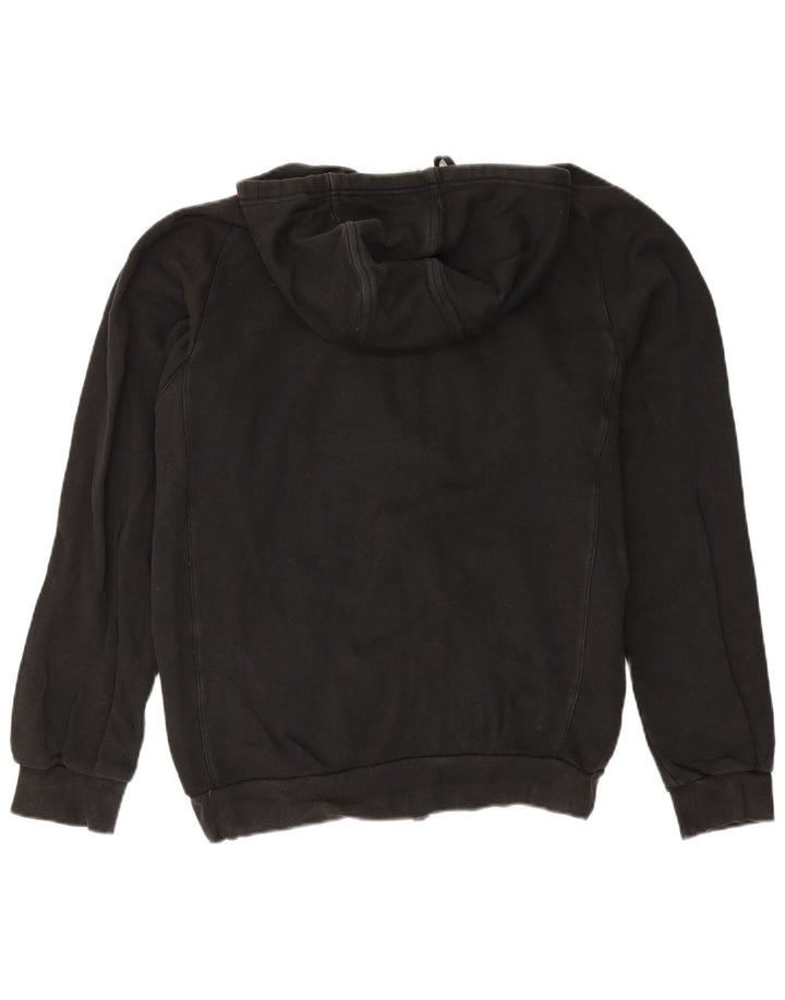 Adidas - Sudadera con capucha y cremallera gráfica para hombre, algodón negro mediano