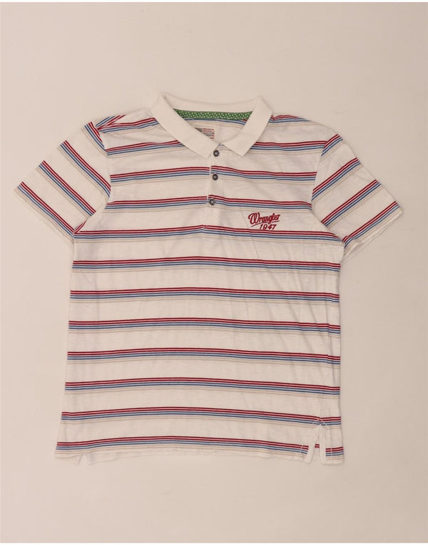 Wrangler Polo para Mujer UK 40 Mediano Rayas Blancas