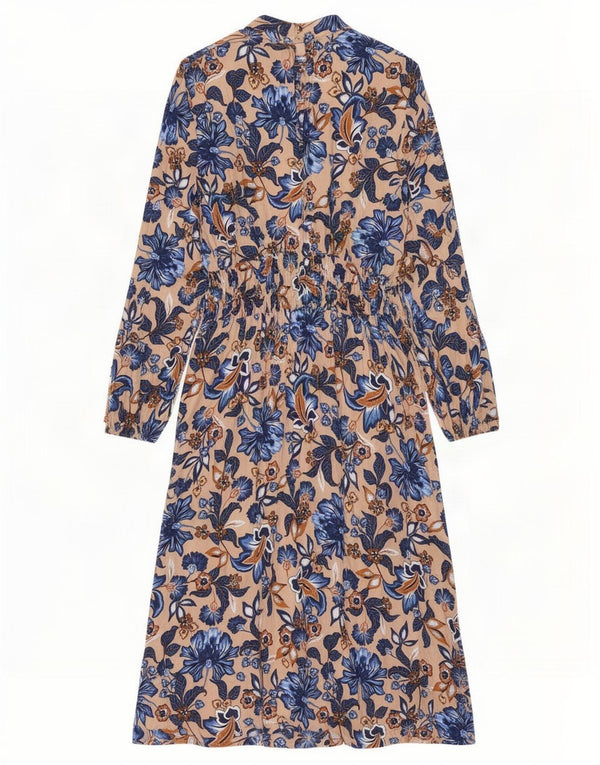 Marks & Spencer Vestido largo de manga larga para mujer UK 44 Grande Rosa Floral
