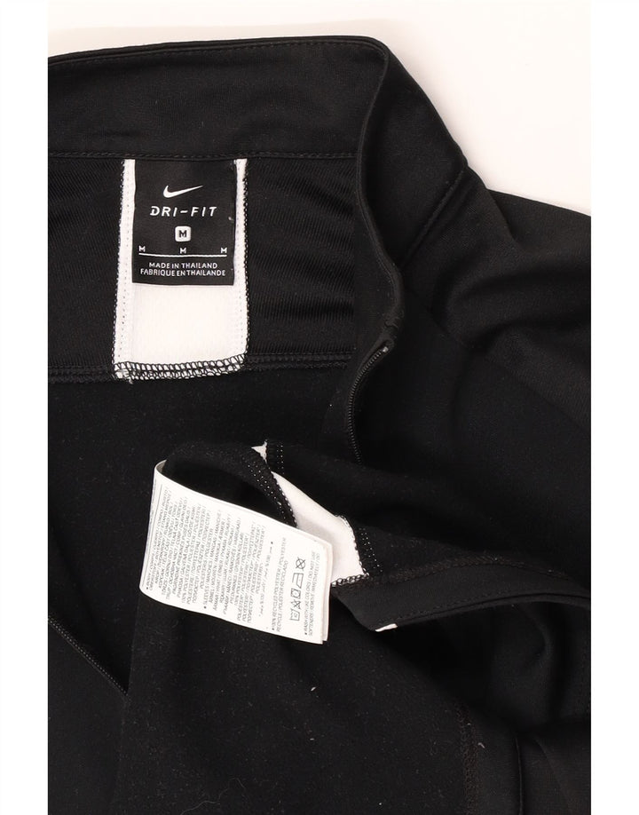 Nike Hombre Dri Fit Sudadera Con Cremallera Y Cuello En Color Bloque De Color Negro Mediano