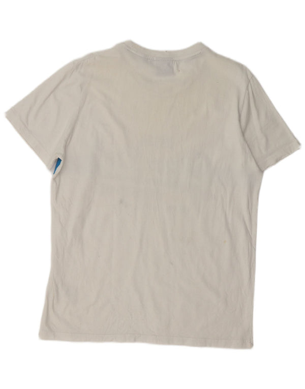 SUPERDRY Hombre Camiseta Gráfica Top XL Algodón Blanco