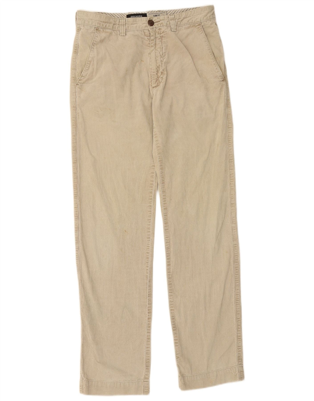 DOCKERS Pantalón recto de pana para hombre W30 L32 Beige
