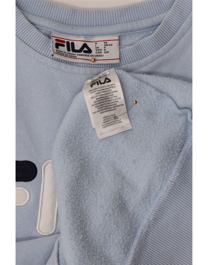 FILA Sudadera extragrande para mujer, talla 10, color azul pequeño