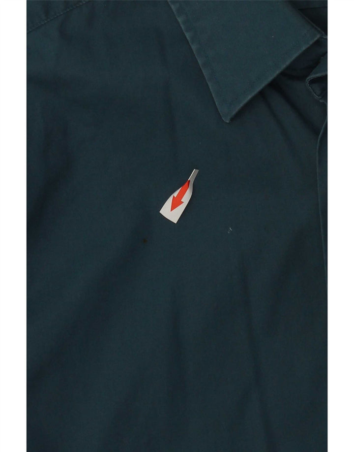 Camisa Hugo Boss Hombre Regular Fit Talla 39 Algodón Azul Medio