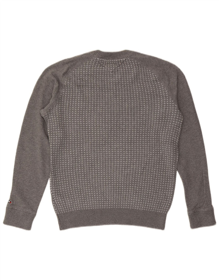 Tommy Hilfiger Jersey De Cuello Redondo Para Hombre De Algodón Geométrico Gris Medio