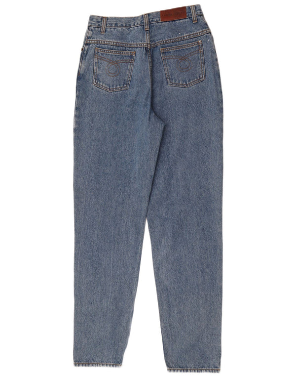 Laura Ashley Vaqueros cónicos de cintura alta para mujer UK 12 Medium W28 L32 Azul