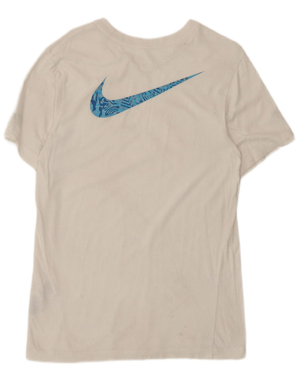 Nike - Camiseta gráfica para hombre, talla pequeña, algodón blanco