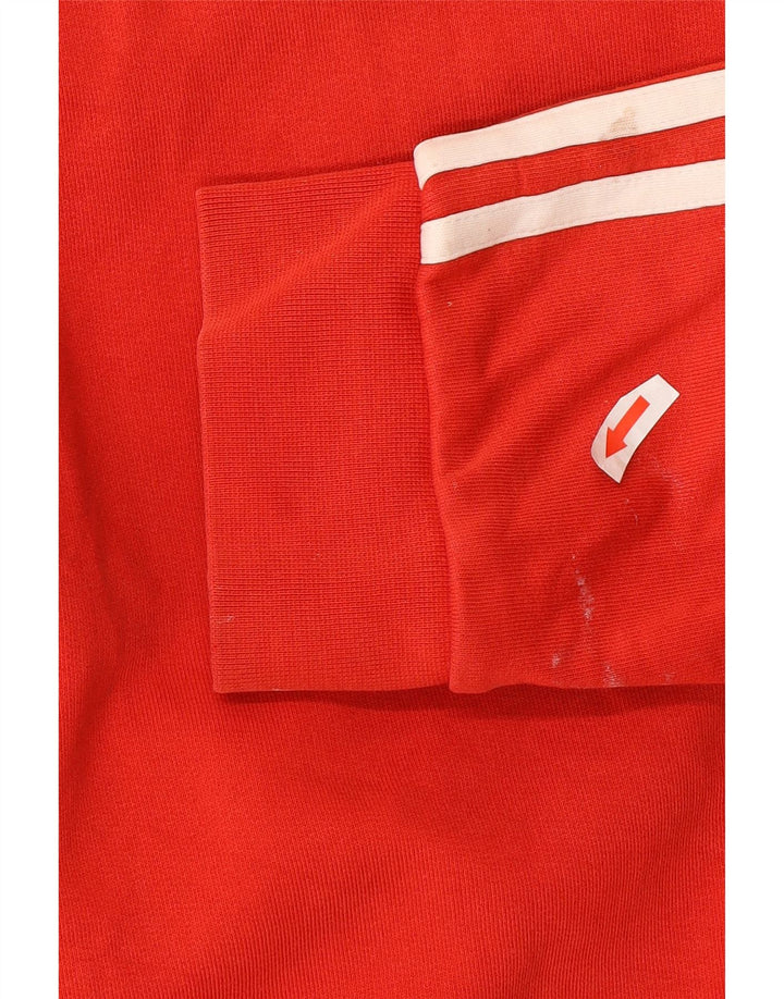 Adidas - Sudadera con capucha y cremallera para hombre, tamaño pequeño, algodón rojo