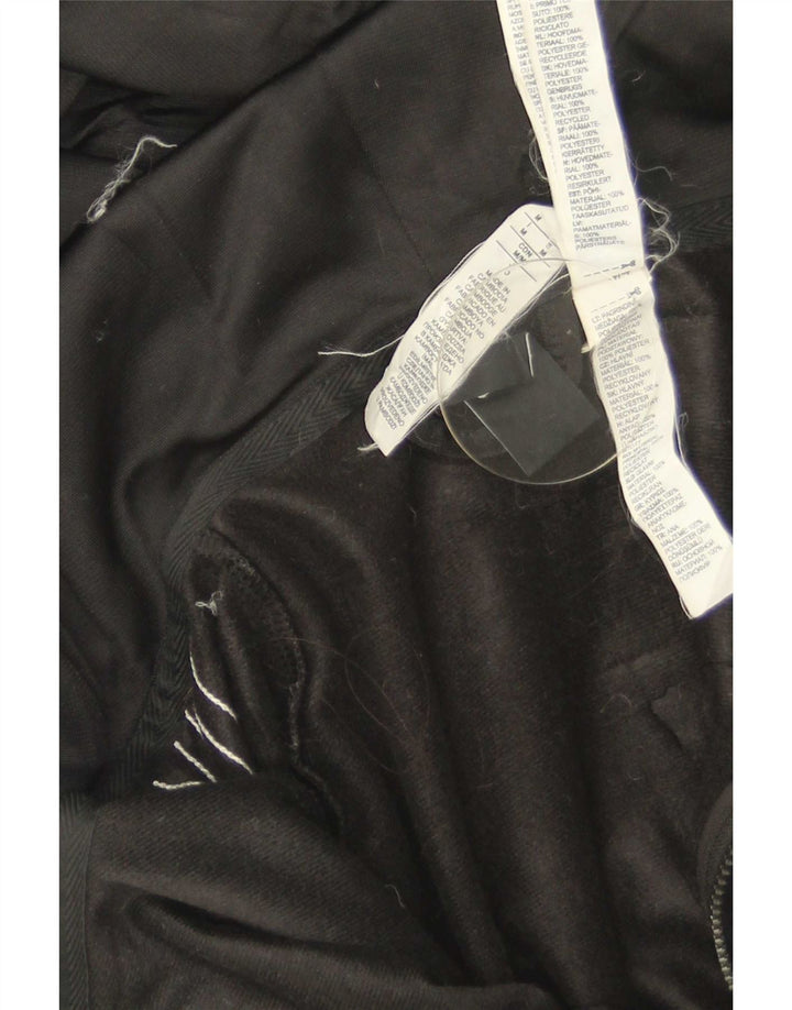 Adidas Hombre Zip Sudadera Con Capucha Suéter Mediano Negro Poliéster